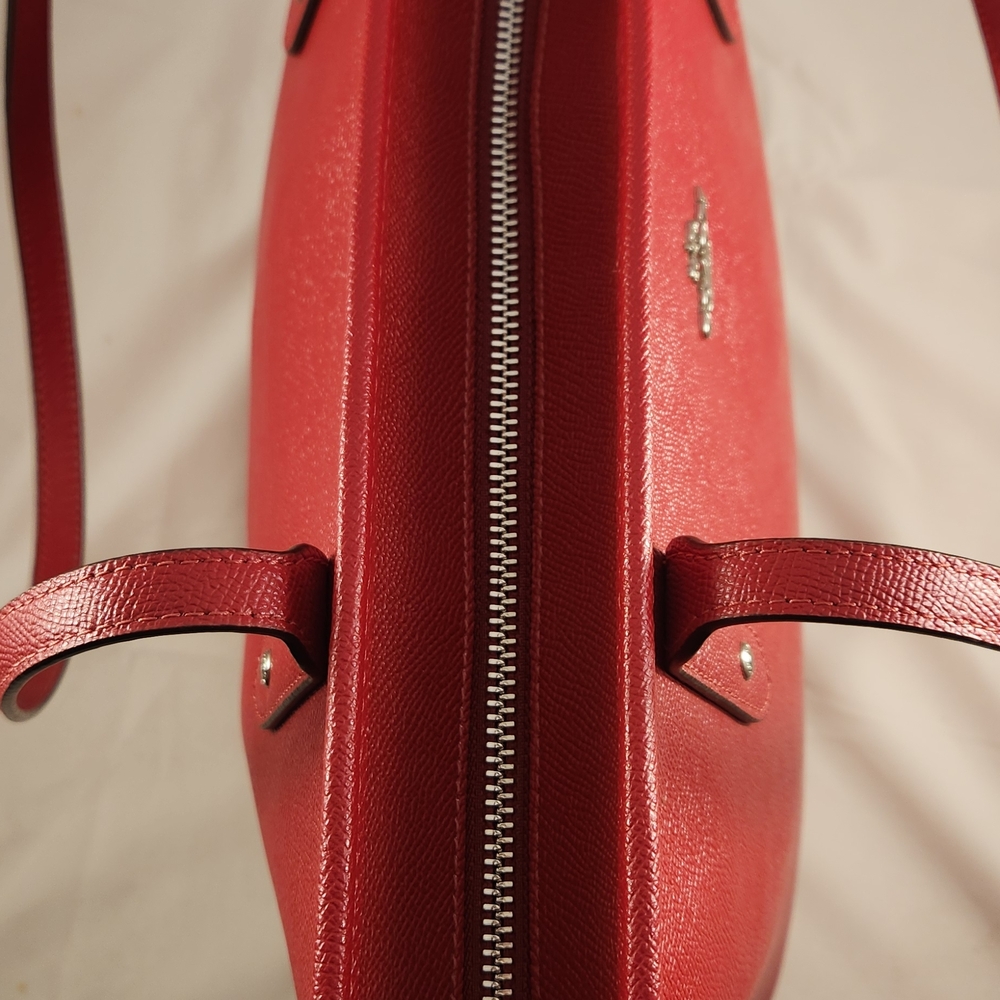 Coach Red Leather City Zip Tote - Picture 7 of 15